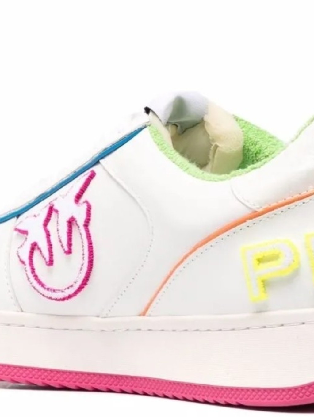 Pinko Bondy 1 Low-Top Embroidered Leather Sneakers -Eu 36